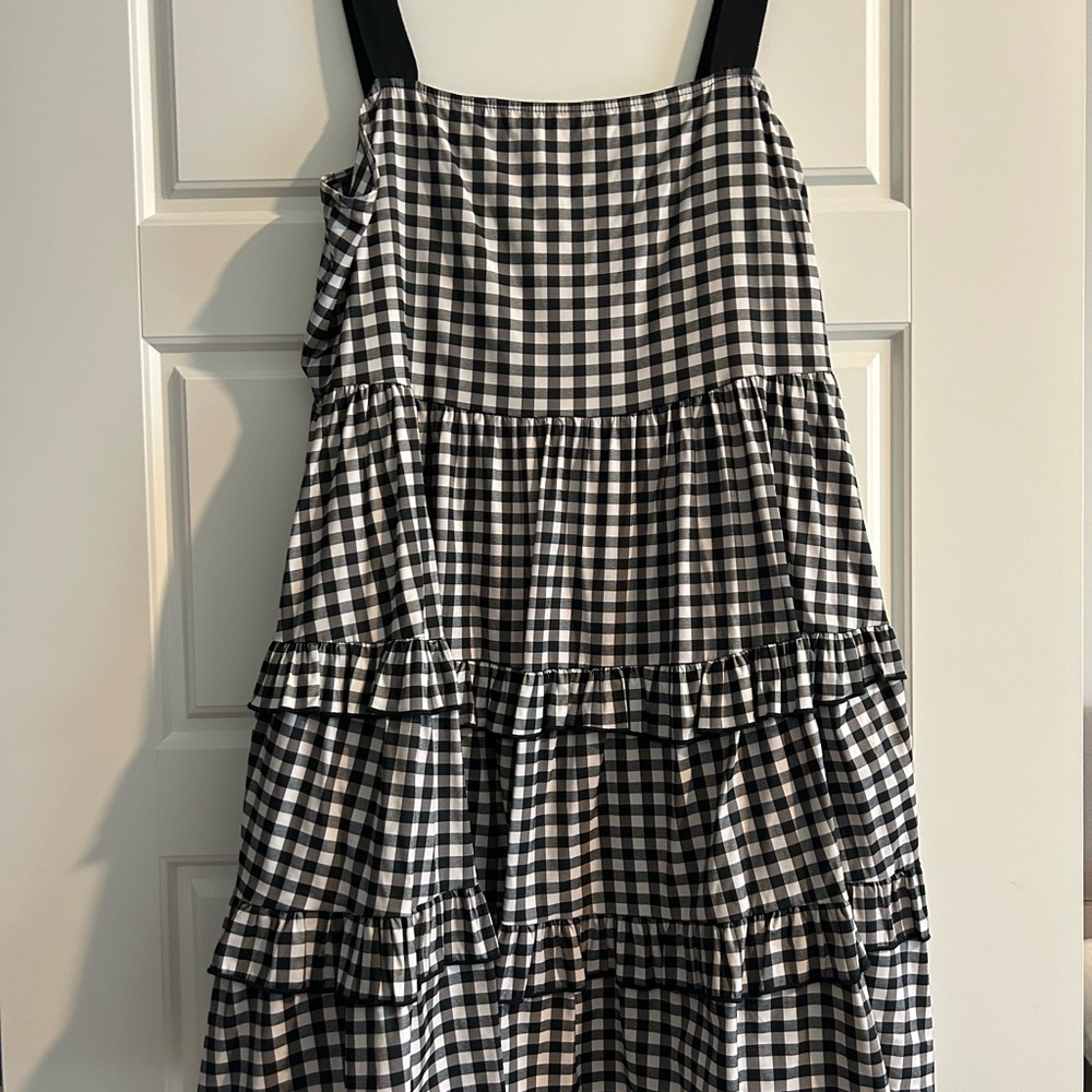 Zara Black and White Checkered Mini Dress